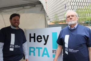 RTA Planner Ben Stupka and RTA Citizen Advisor Larry Krieg helped seek public input on transit plans and priorities.