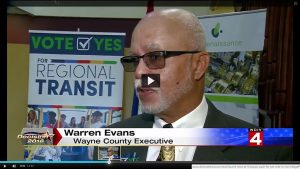 Warren Evans championed a regional transit Yes vote in Nov 2016