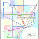 Rapid transit corridors in metro Detroit