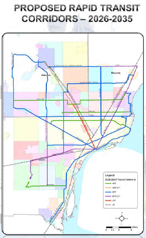 Proposed Rapid Transit Corridors