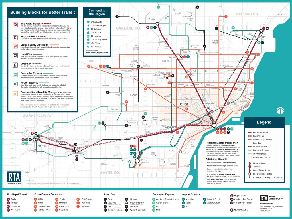RTA Master Transit Plan map