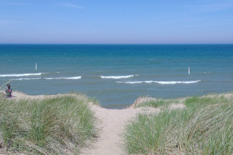 Lake Michigan from the beach