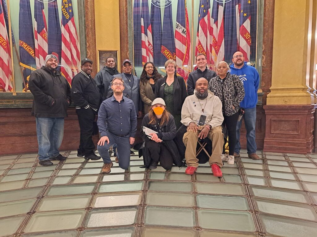 TRU members in Lansing, advocating for transit at the state level