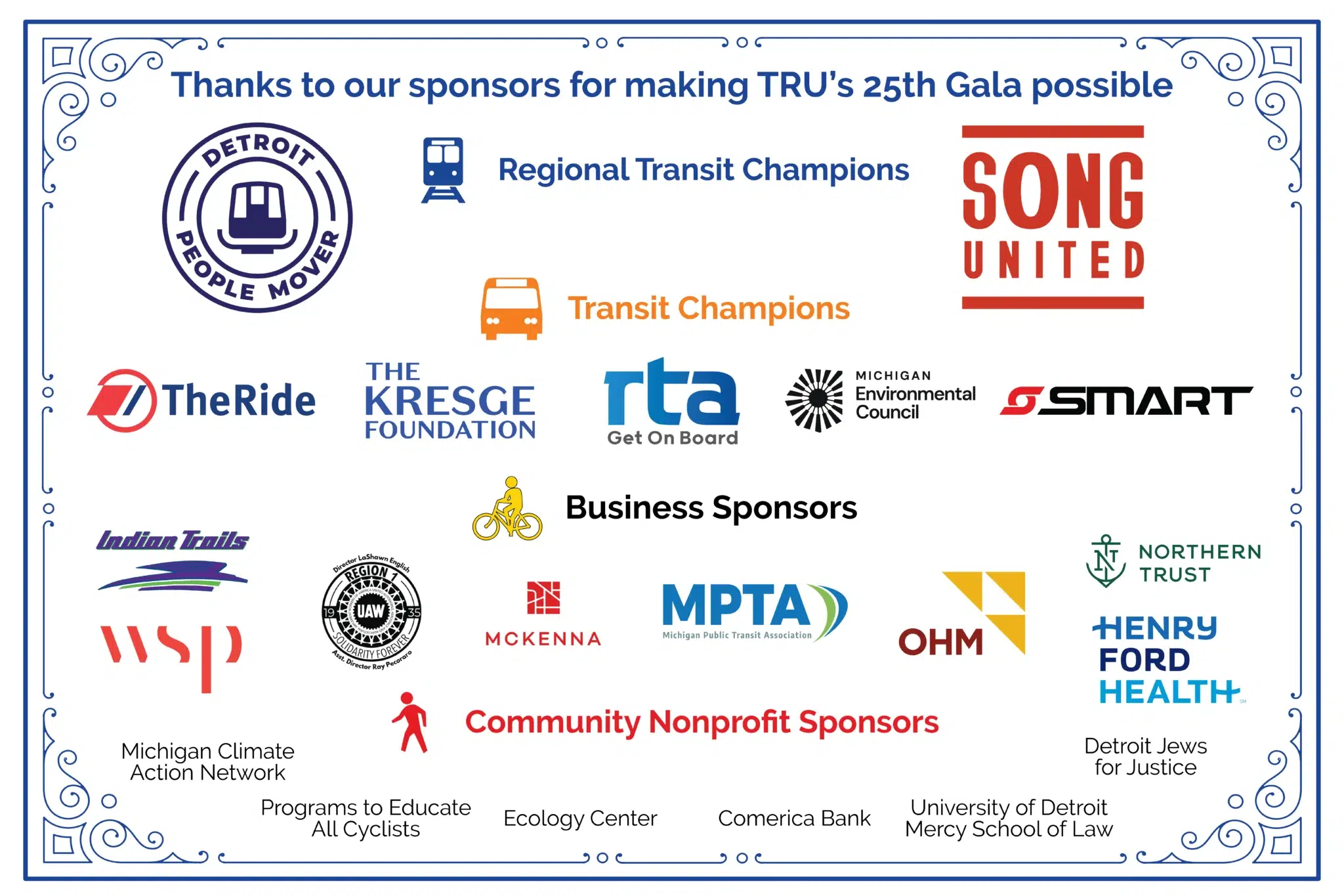 25th Gala Sponsors