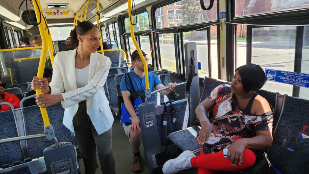 Detroit mayor-elect Mary Sheffield on a ride-along with TRU volunteers and staff