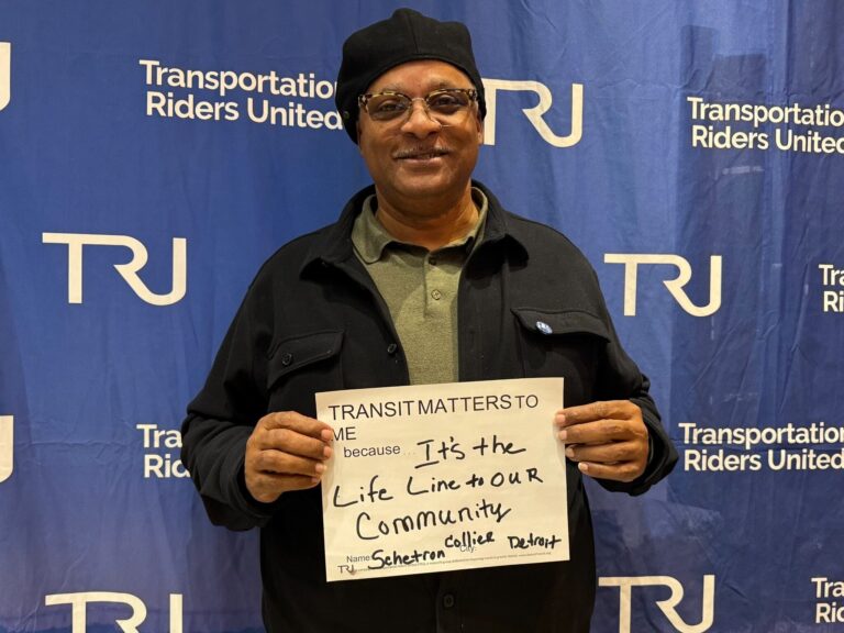 Schetrone Collier, president of DDOT's ATU branch, stating why transit is important to him