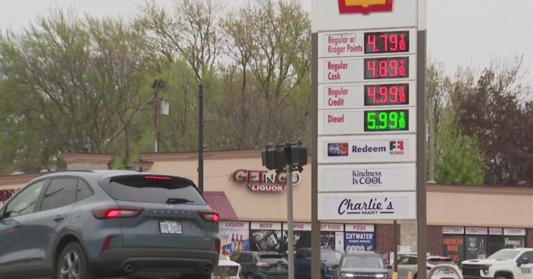 High gas prices at a Detroit gas station during 2026