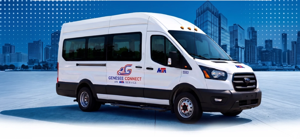 A Genesee Connect van used by MTA Flint for their microtransit service